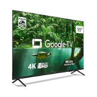 Tv Philips 55 Polegadas 55pug7408/78 4k Google Tv Wifi 5g com Voz Bluetooth Dolby Atmos - 3