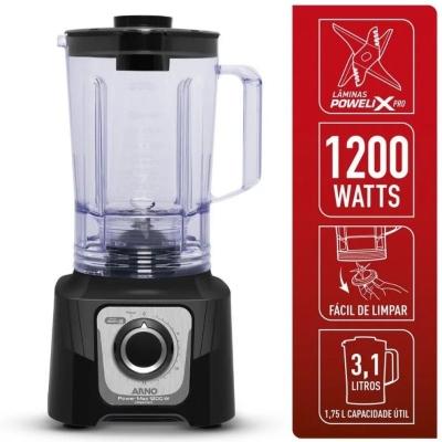 Liquidificador LN78 Power Max Limpa Fácil 1200W Arno