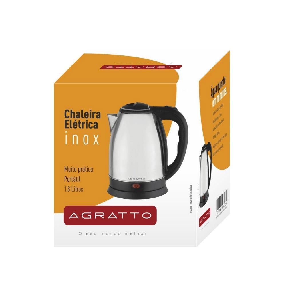 Chaleira Elétrica Agratto 1.8 Litros em Inox CE - 4