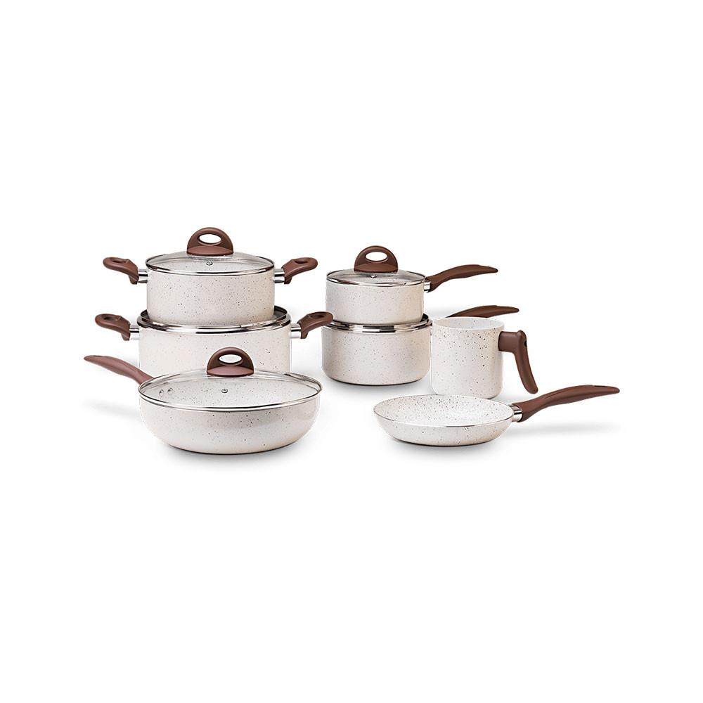 Jogo de Panelas Life 7 Peças Ceramic Vanilla Brinox - 1