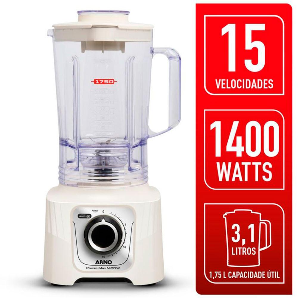 Liquidificador Arno Power Max LN64 1400W Jarra 3,1L Marfim 127V - 2