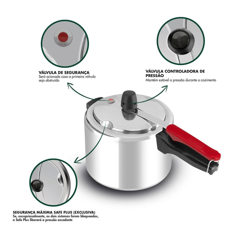 Panela de Pressao Clock Eco Polida 4,5L - 2