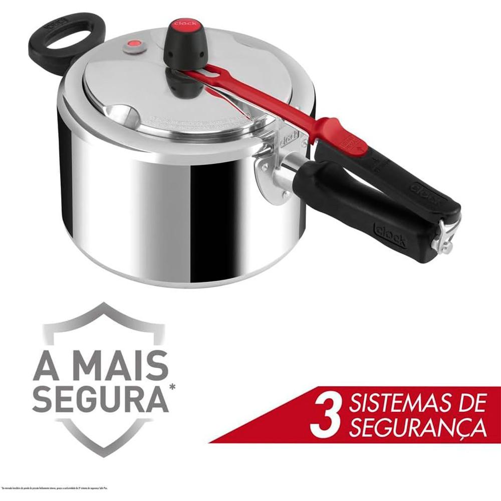 Panela de Pressão Clock Original 3,0L Polida - 3