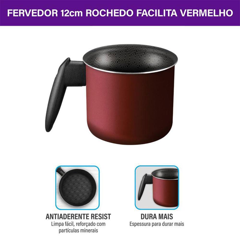 Fervedor Rochedo Facilita 12cm Vermelho - 3