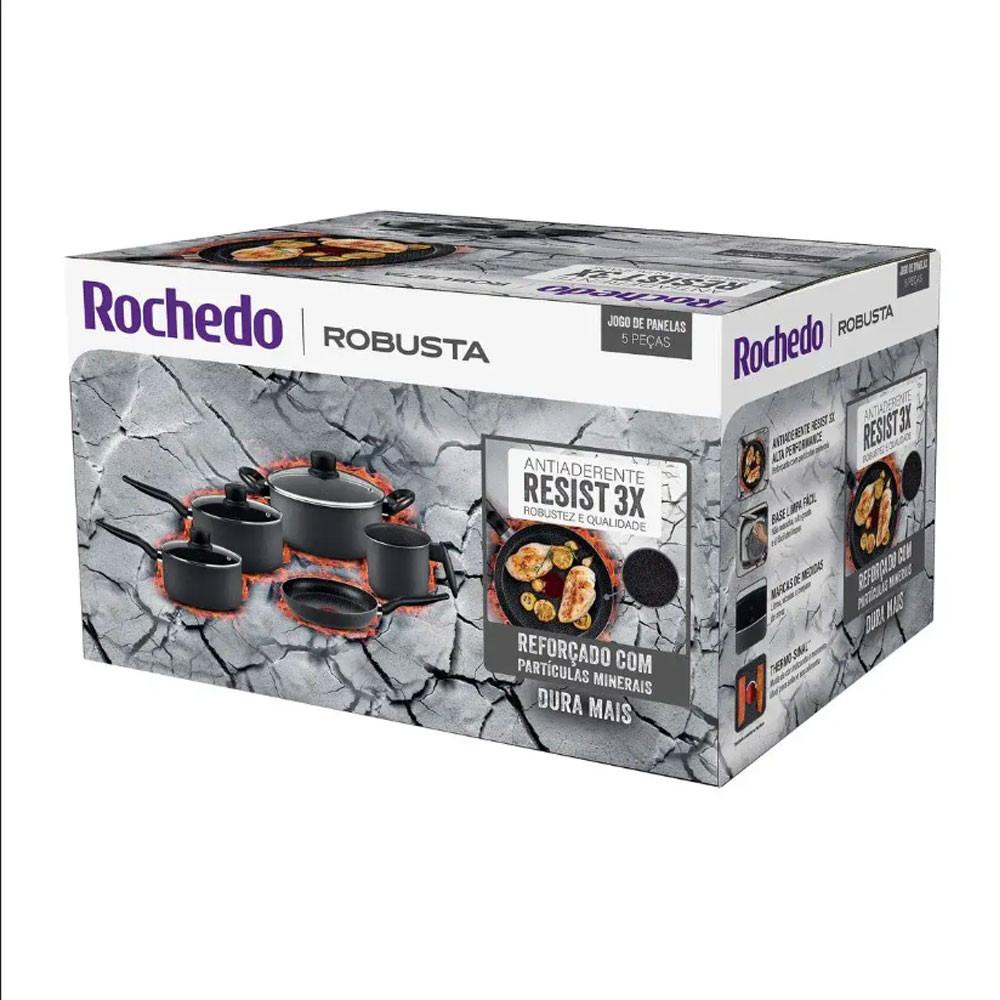 Jogo de Panela Robusta 5peças Grafite Rochedo - 4