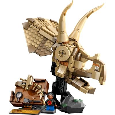 LEGO® Jurassic World - Fósseis de dinossauro: crânio de Tricerátopo