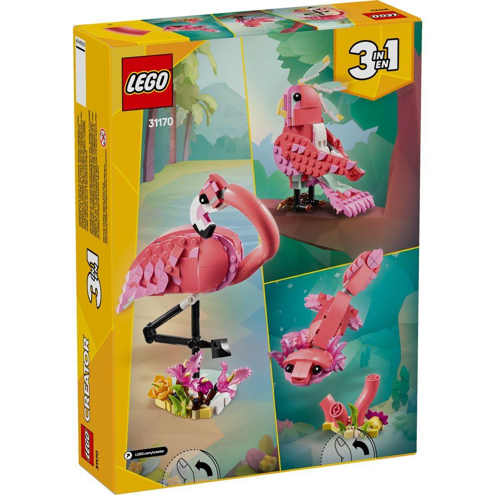 LEGO® Creator 3 em 1 - Animais selvagens: Flamingo rosa - 8