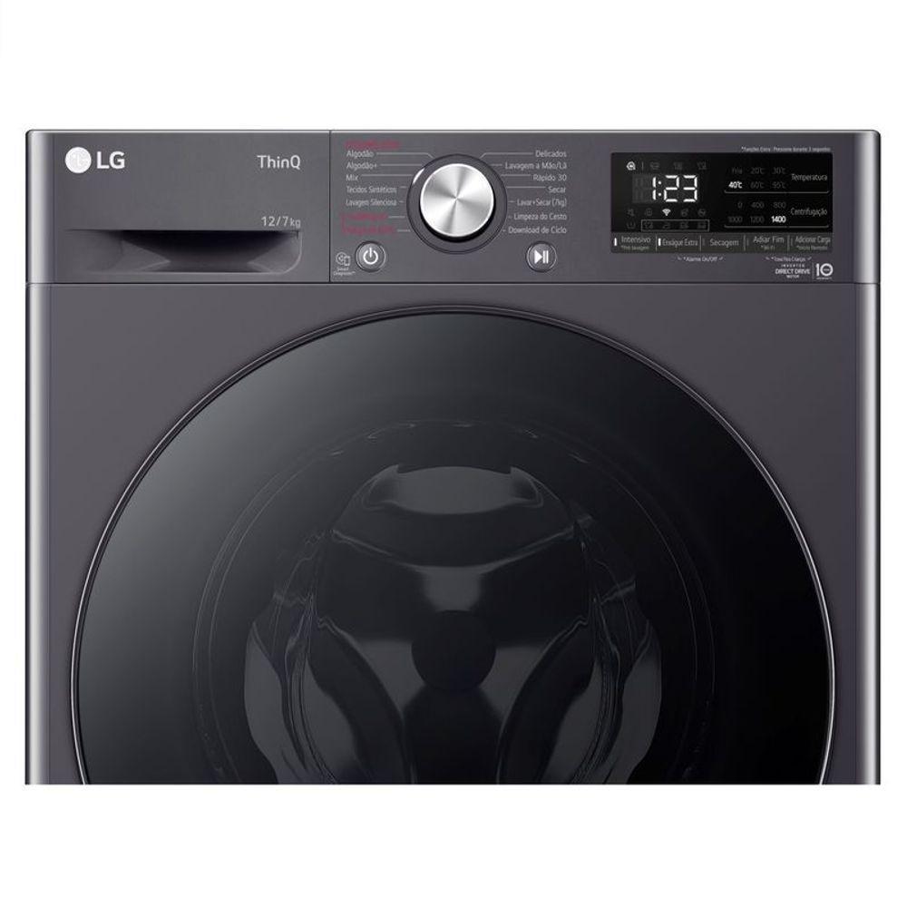 Lava e Seca Smart LG VC4 12kg Titanium Com Inteligência Artificial AIDD CV5012MC4A 220V     - 8
