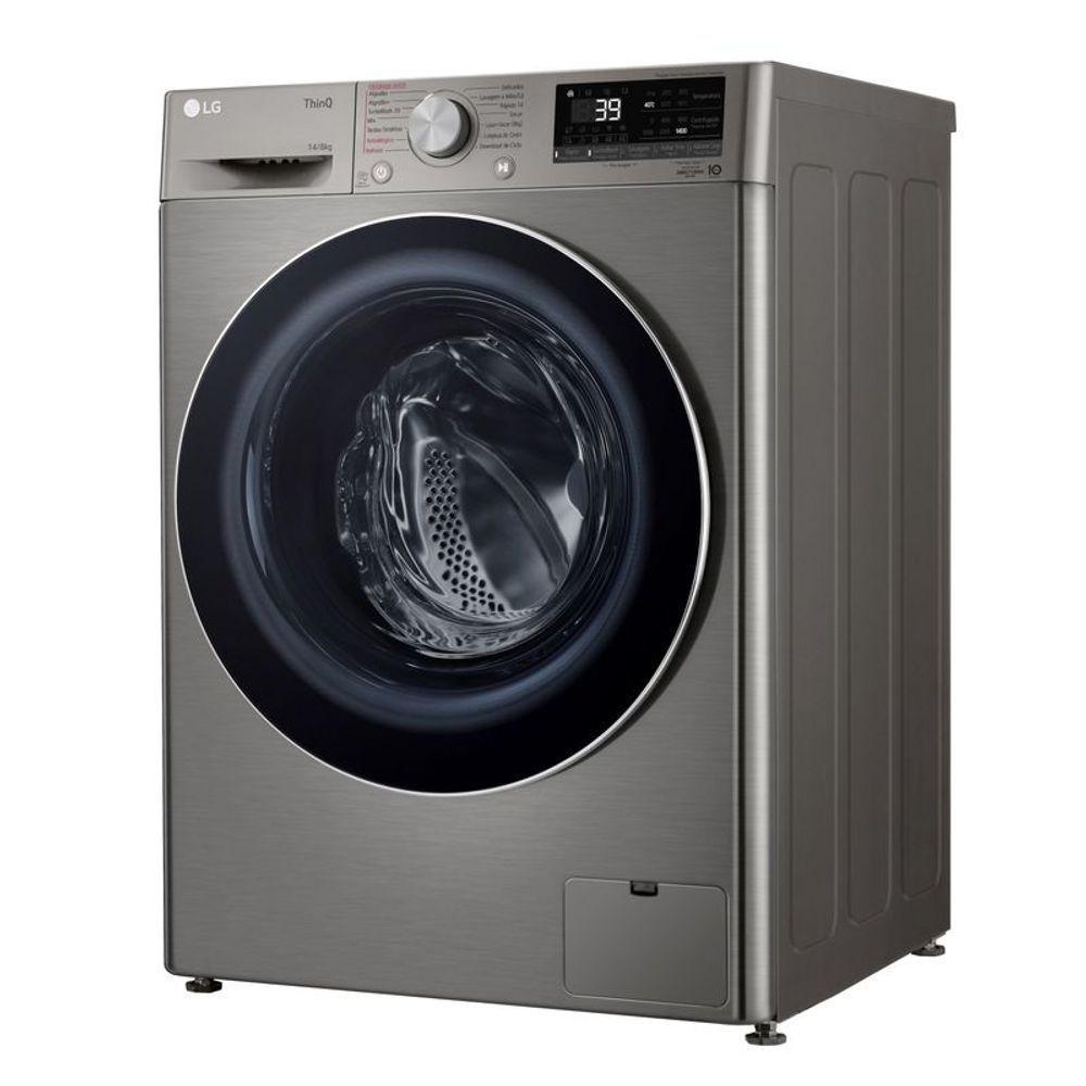 Lava e Seca Smart LG VC2 14kg Inox Look Com Inteligência Artificial AI DD CV9014PC2 110V - 2
