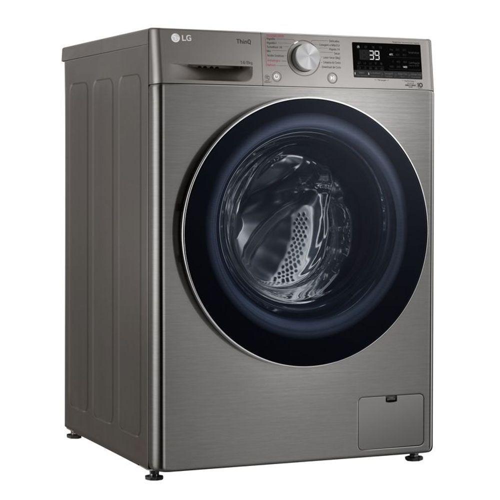 Lava e Seca Smart LG VC2 14kg Inox Look Com Inteligência Artificial AI DD CV9014PC2 110V - 3