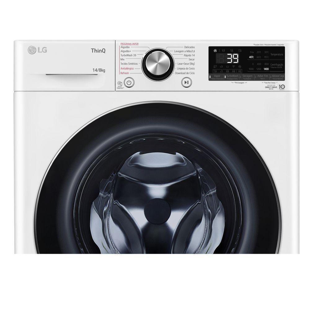 Lava e Seca Smart LG VC2 14kg Branca com Inteligência Artificial AIDD CV9014WC2 127V - 5
