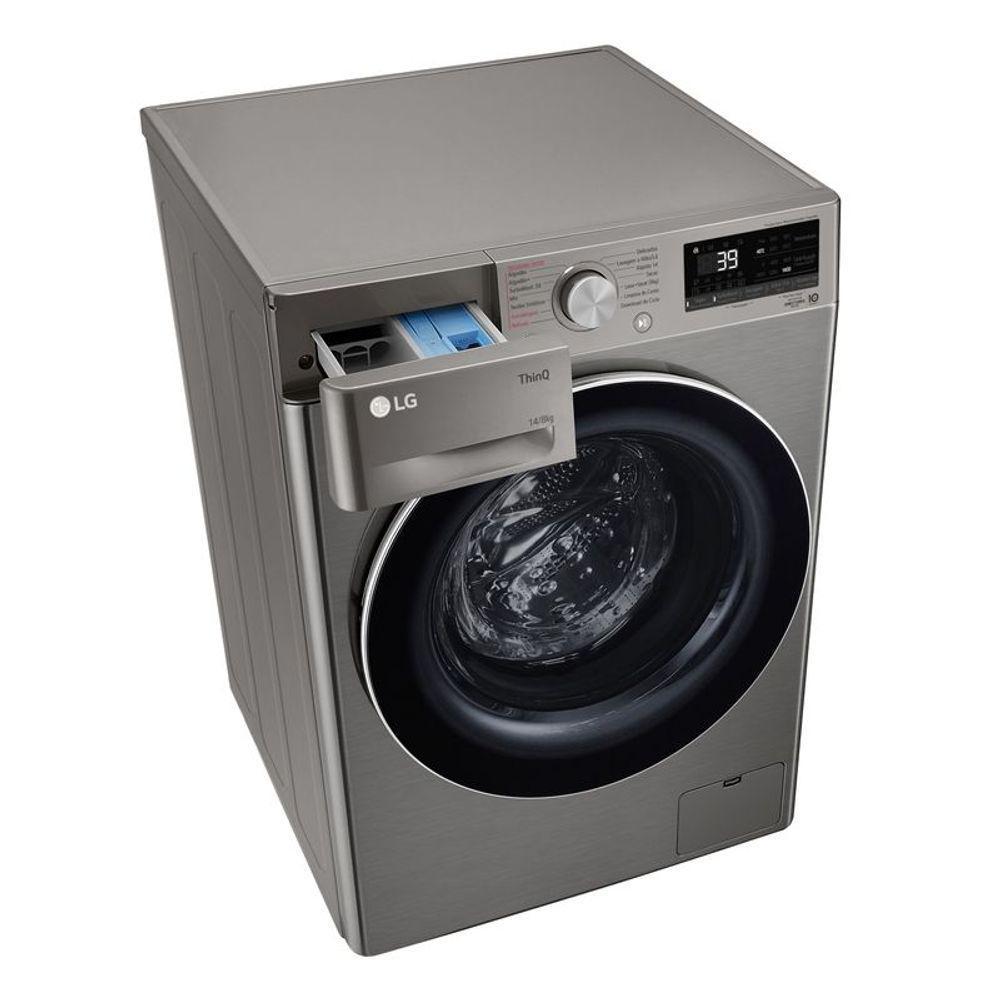 Lava e Seca Smart LG VC2 14kg Inox Look Com Inteligência Artificial AI DD CV9014PC2A 220V - 4