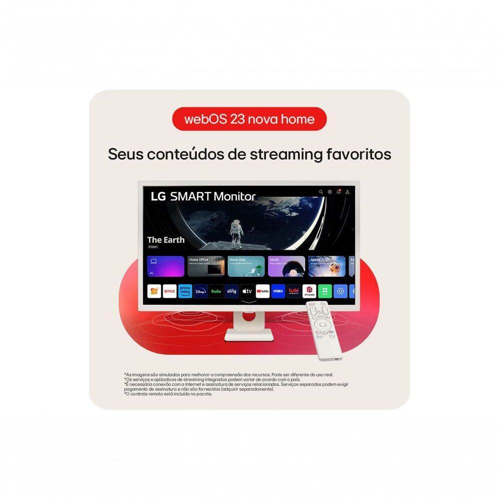 Monitor LG Myview Smart Tela IPS 32'' Fhd Webos Screen Share HDR10 Thinq Air Play 2 Bluetooth USB HDMI 32SR50F-W - 4