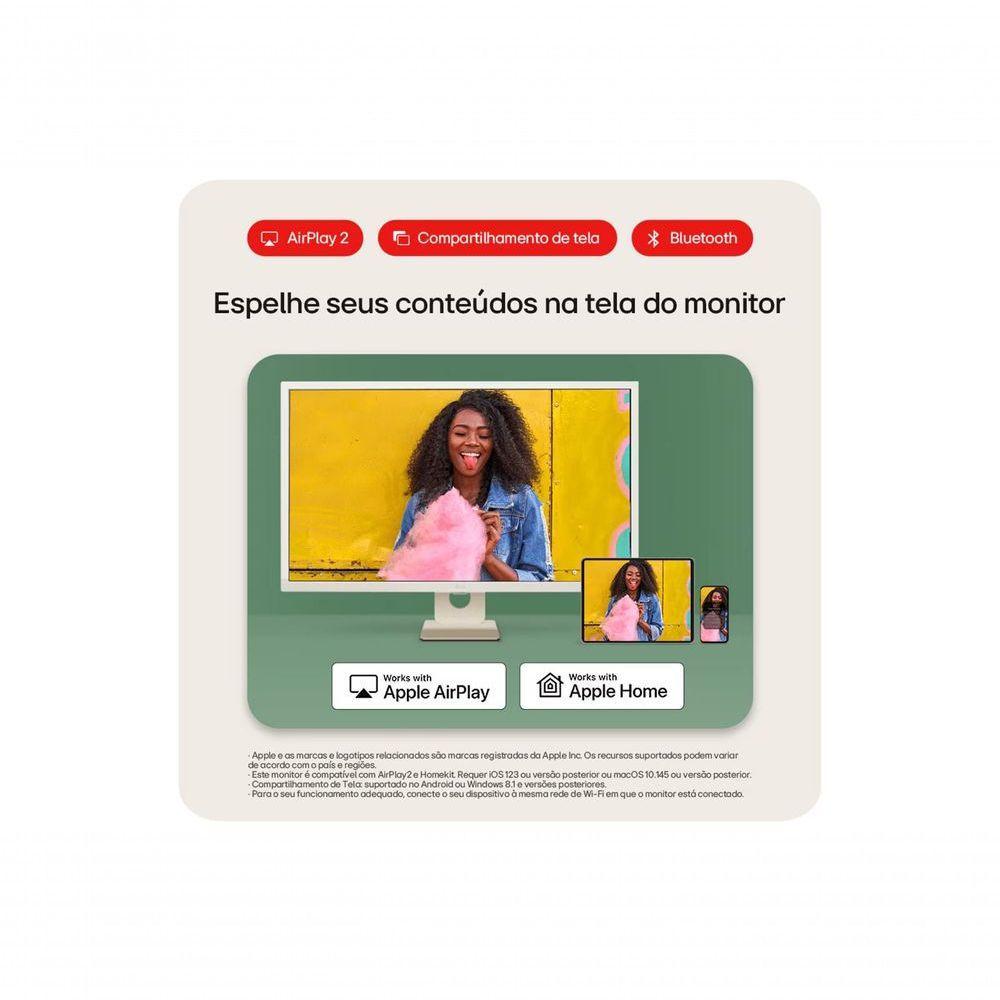 Monitor LG Myview Smart Tela IPS 32'' Fhd Webos Screen Share HDR10 Thinq Air Play 2 Bluetooth USB HDMI 32SR50F-W - 6