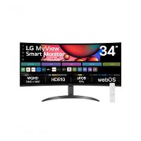 Monitor LG Myview Smart 34SR60QC-B Tela Curva 34" QuadHD 2K 21:9 WebOS Air Play Screen Share Bluetooth ThinQ Home - 1