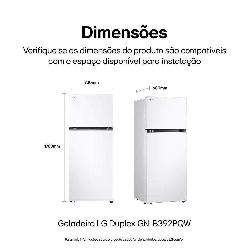 Geladeira LG Frost Free Inverter 395L Duplex Branca 110V - 4