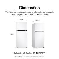 Geladeira LG Frost Free Inverter 395L Duplex Branca 110V
