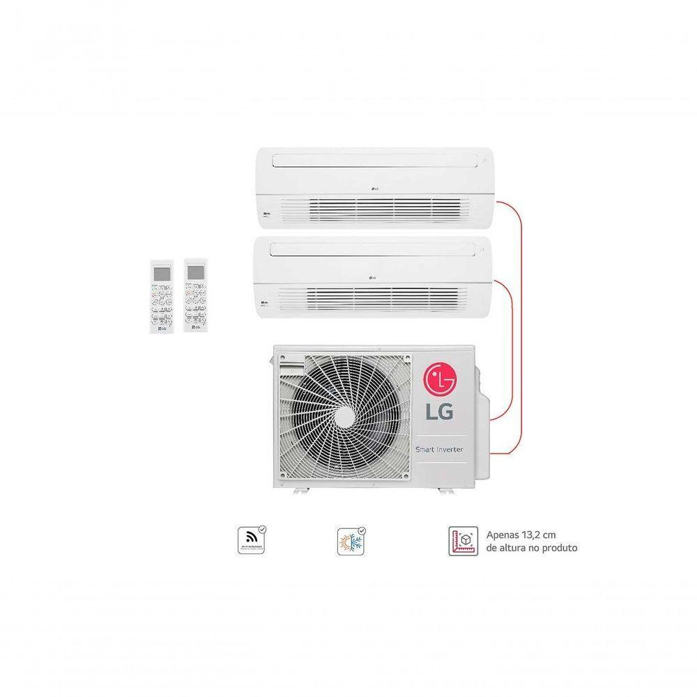 Ar Condicionado Multi Split LG 2 Ambientes (Cassete 1 Via 2x12) - Quente/Frio Wi-Fi 220V - 2