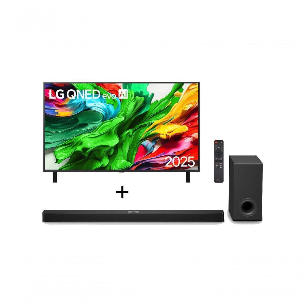 Combo Smart TV LG QNED Evo AI QNED85 86" + Soundbar LG S90TY 5.1.3 Canais, 570W RMS, Dolby Atmos - 1