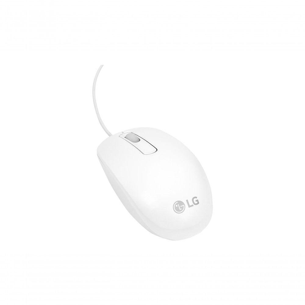 Mouse LG USB Branco Com Fio - 1