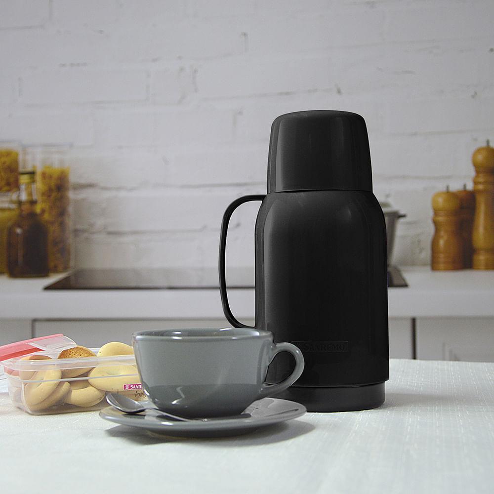 Garrafa Térmica Plástica Gostar Preta 750ml Termic Sanremo - 3