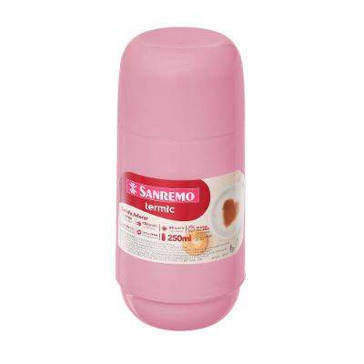 Garrafa Térmica Plástica Adorar Rosa 250ml Termic Sanremo