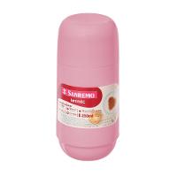 Garrafa Térmica Plástica Adorar Rosa 250ml Termic Sanremo - 1