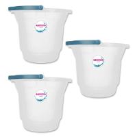 Kit Balde Plástico Transparente 8,5L com 3 Unidades Hydrus Sanremo - 1