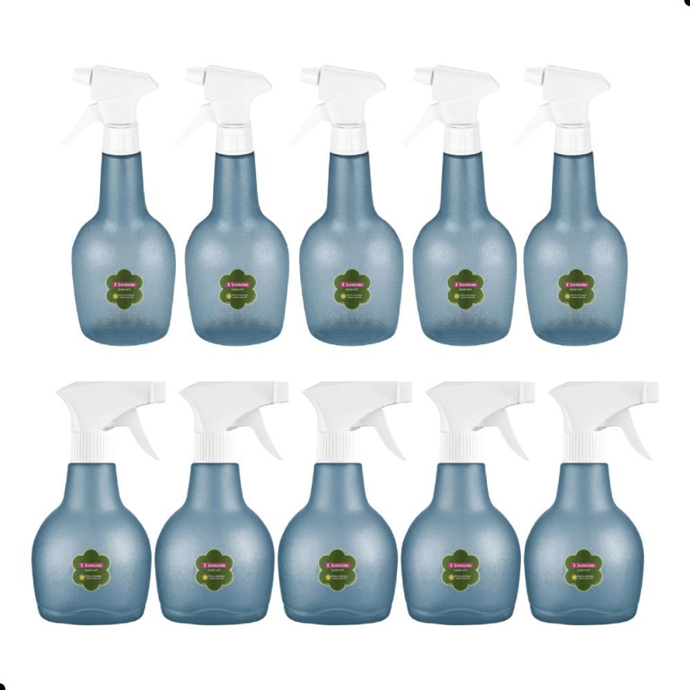 Kit 10 Pulverizador Borrifador Spray 350ml e 580ml Azul Sanremo - 2