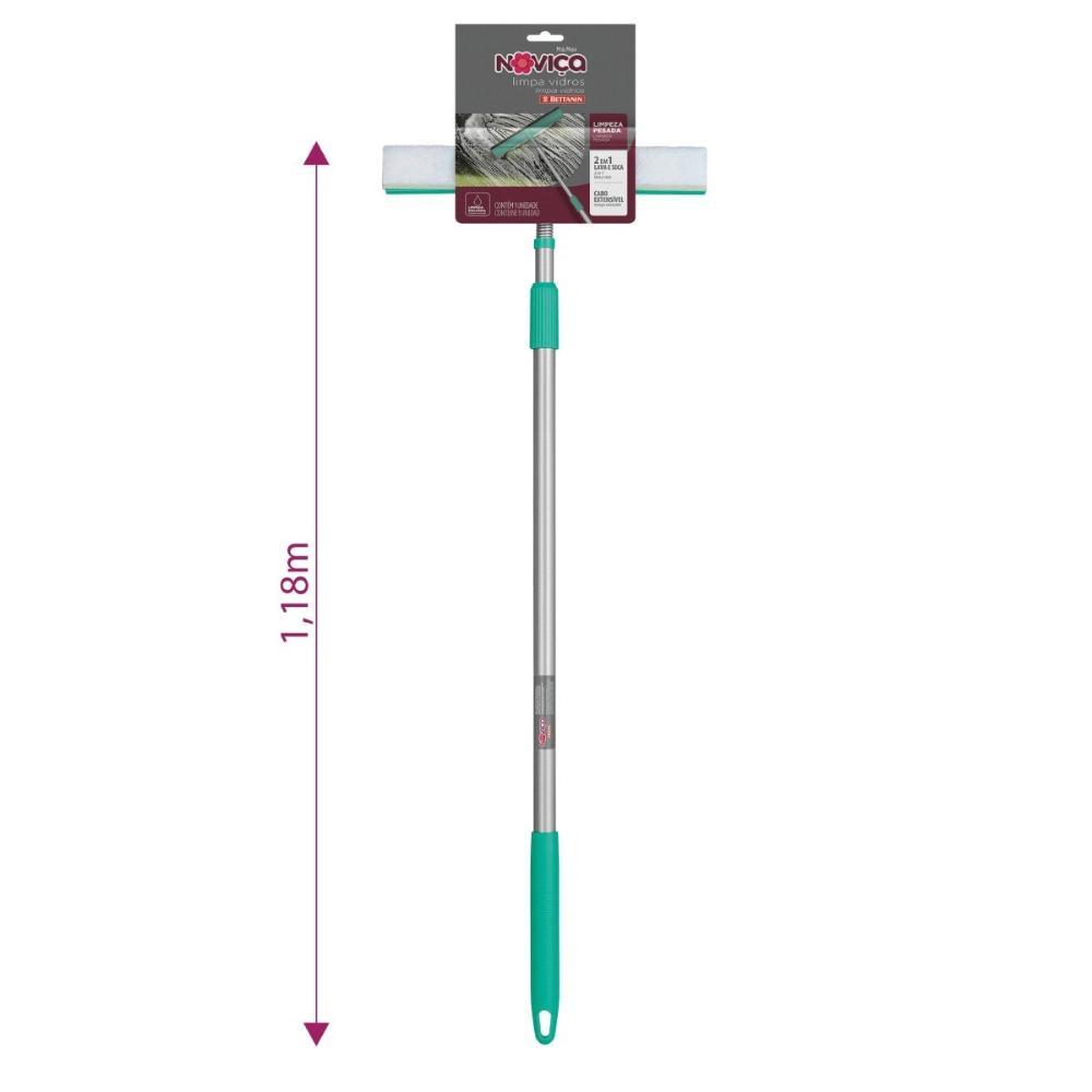 Kit Mop Limpa Vidros com Cabo e Refil Noviça Bettanin. - 2