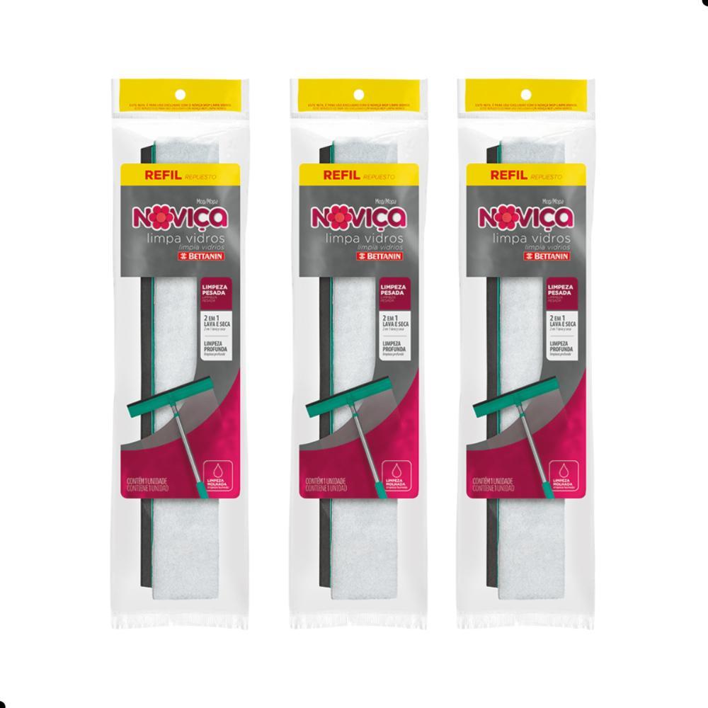 Kit Refil Mop Limpa Vidros Noviça 3 Unidades - 2