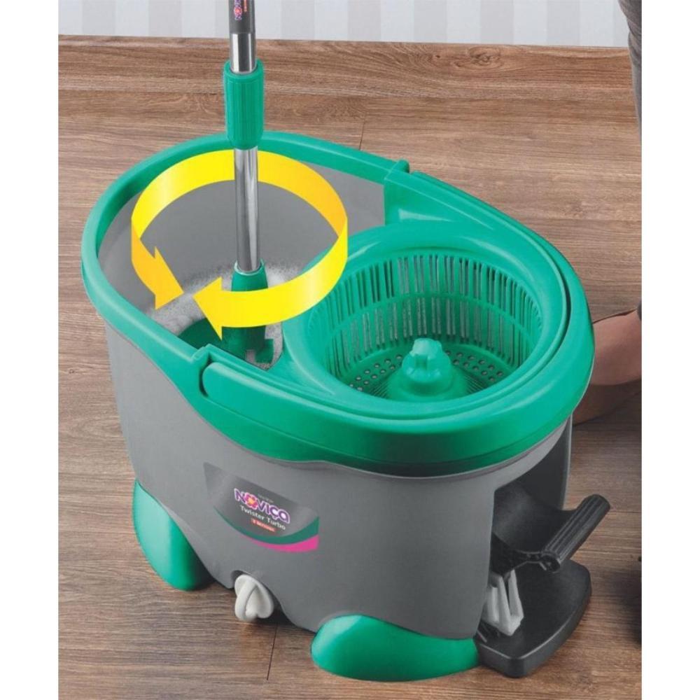 Mop Turbo de Microfibra com Cabo e Balde 17L Noviça Bettanin - 7