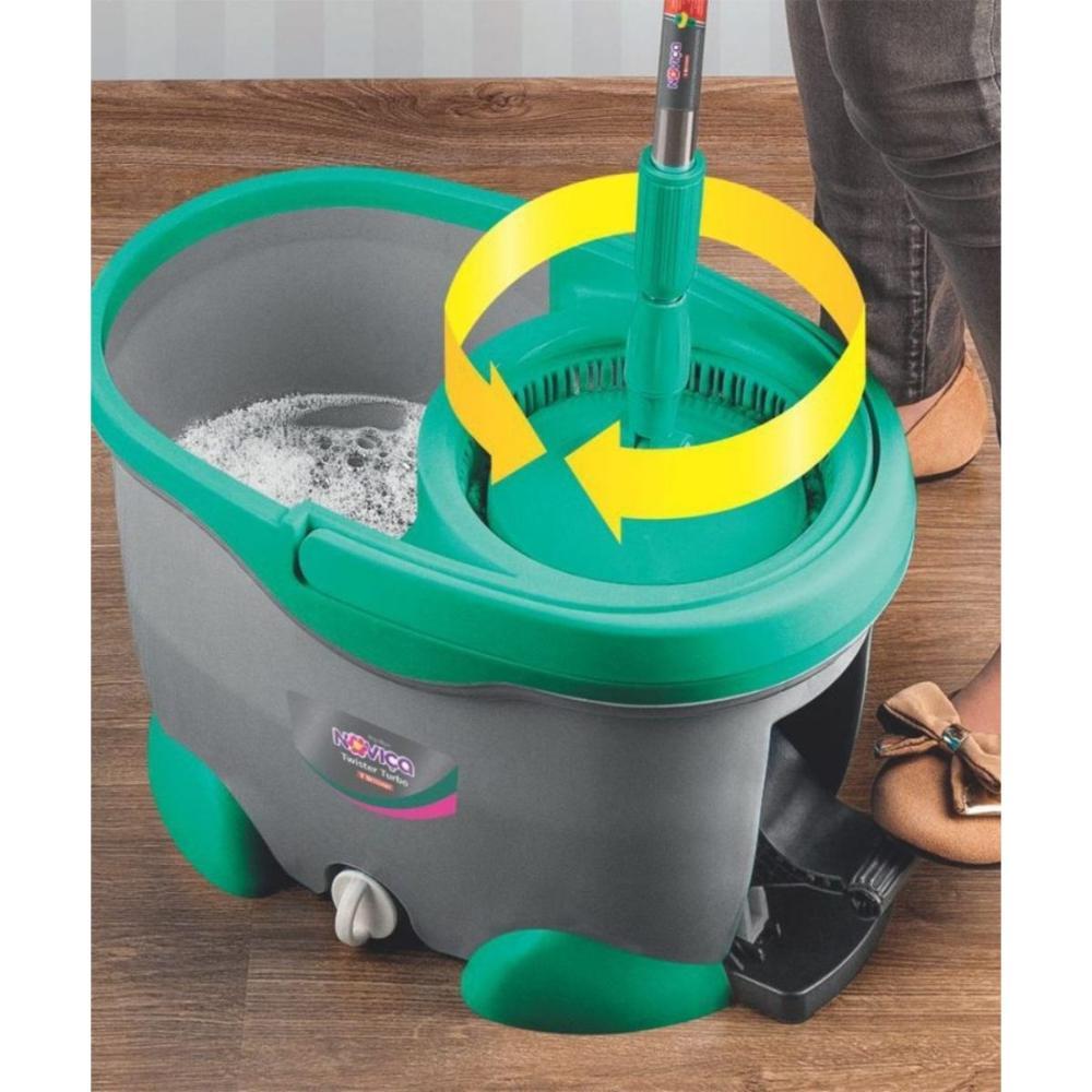 Mop Turbo de Microfibra com Cabo e Balde 17L Noviça Bettanin - 8