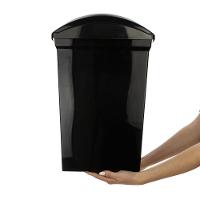 Lixeira Plástica com Tampa Basculante Preta 15L Sanremo - 3