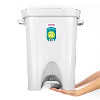Lixeira Plástica com Pedal Branca 36L Casablanca Sanremo - 3
