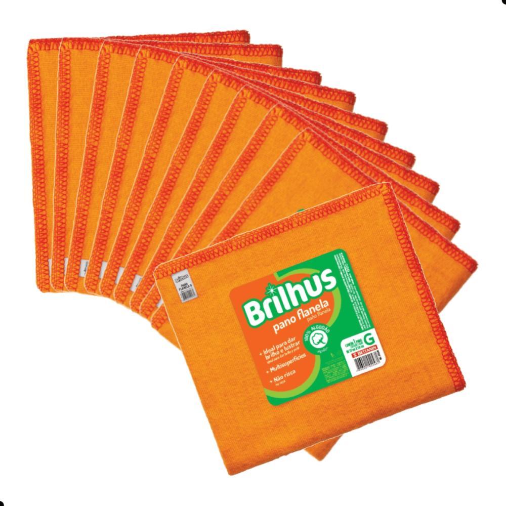 Kit Pano Flanela Tam G 100% Algodão Brilhus 10 Unidades - 2