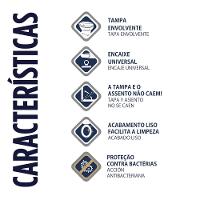 Assento Sanitário Almofadado Decor Mármore Atlas - 5