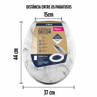 Assento Sanitário Almofadado Decor Mármore Atlas - 9