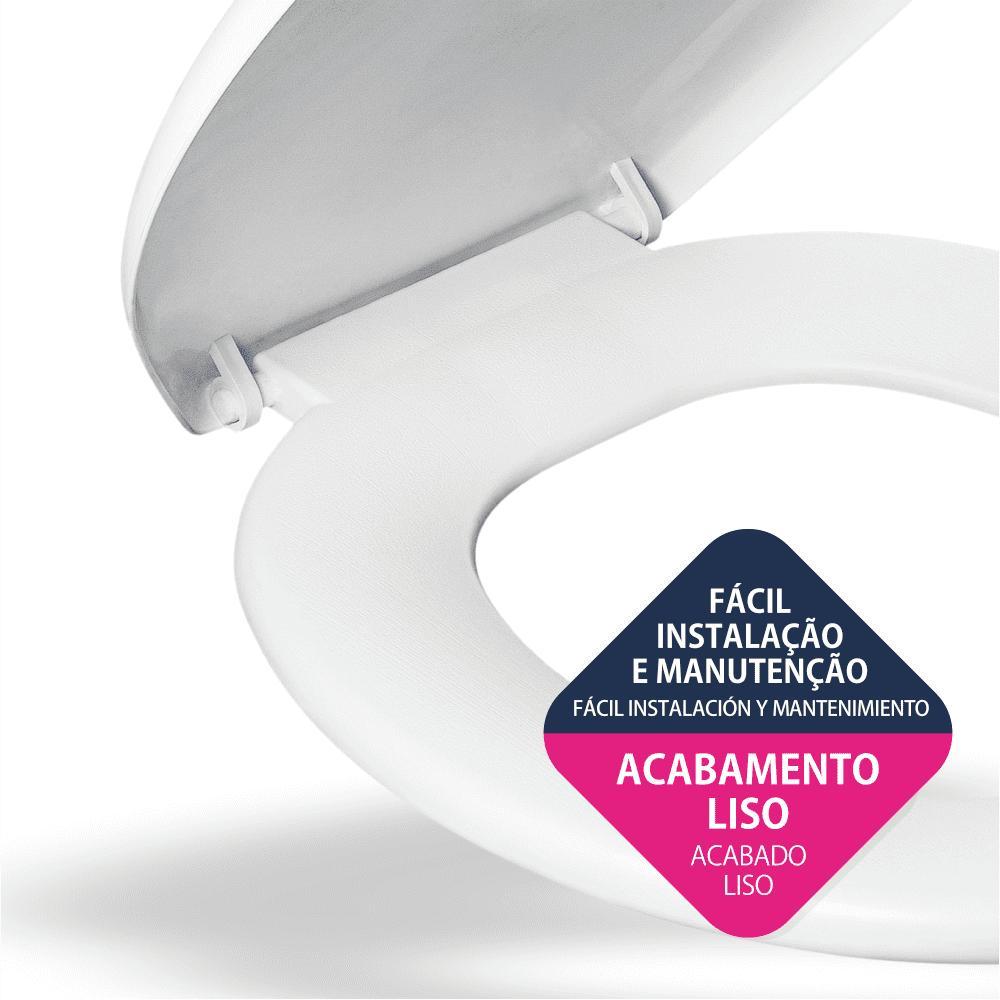 Assento Sanitário Almofadado Clássico Branco Atlas - 4