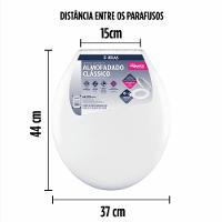 Assento Sanitário Almofadado Clássico Branco Atlas - 8