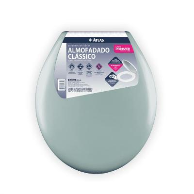 Assento Sanitário Almofadado Clássico Cinza Atlas