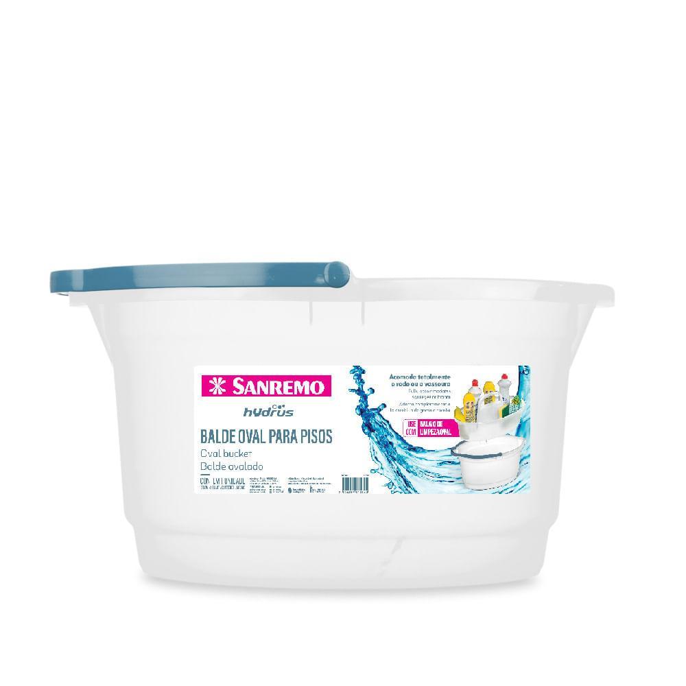 Balde Oval Plástico Transparente com Alça 14L Hydrus Sanremo - 2