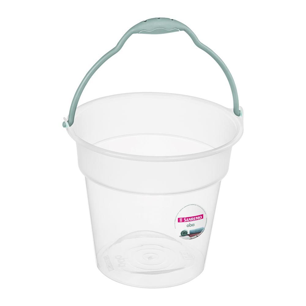 Balde Plástico Transparente com Alça 15L Oba Sanremo - 1