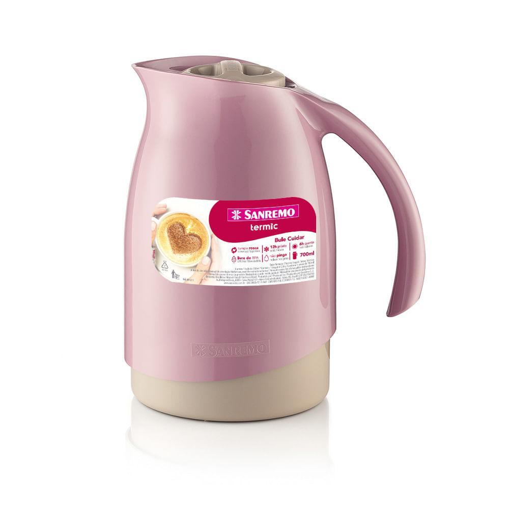 Bule Térmico Plástico Cuidar Rosa 700ml Termic Sanremo - 1