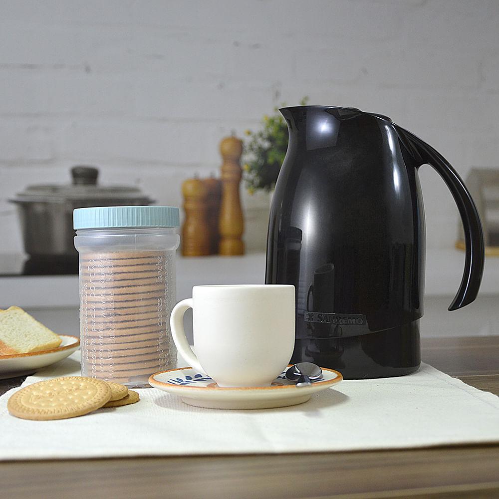 Bule Térmico Plástico Cuidar Preto 700ml Termic Sanremo - 4