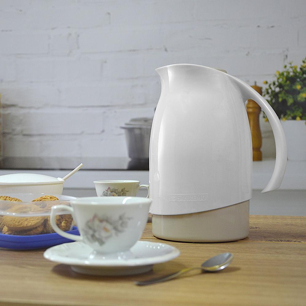 Bule Térmico Plástico Cuidar Branco 700ml Termic Sanremo - 4