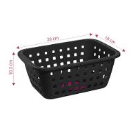 Cesto Organizador Plástico com Furação Preto 3L Log Ordene - 2