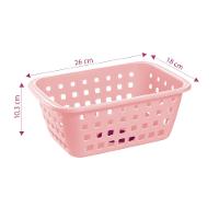 Cesto Organizador Plástico com Furação Rosé 3L Log Ordene - 2