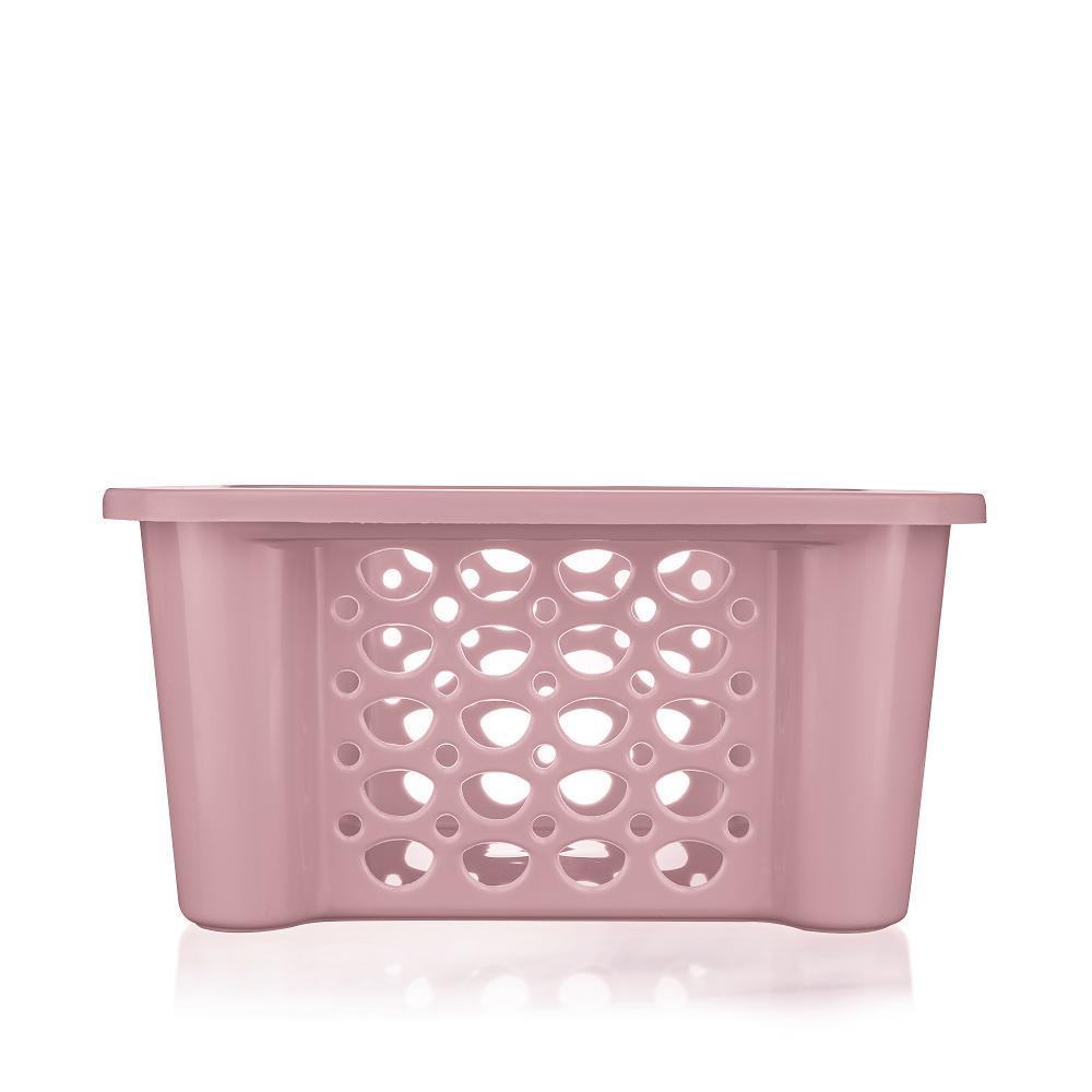 Cesta Empilhável Plástico Rosa 6,3L Moolti Sanremo - 1