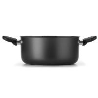 Caçarola Antiaderente Ultra em Alumínio com Tampa de Vidro Preta Gourmet Multiflon 20cm - 3